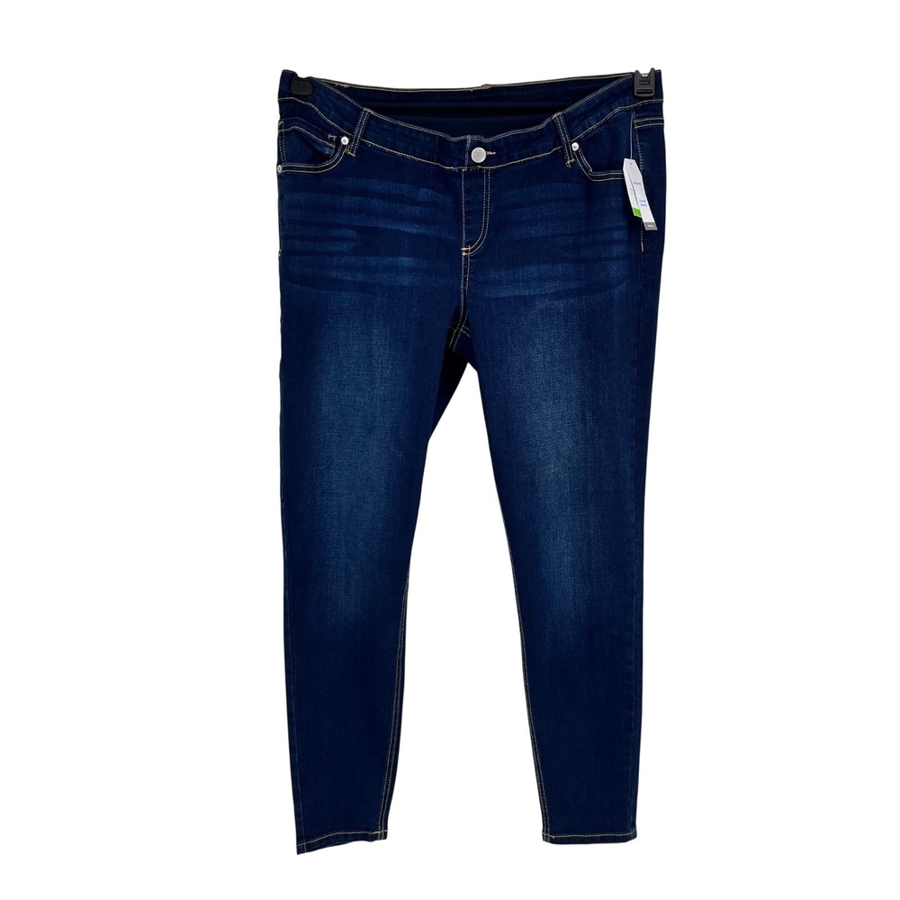 Maternity Skinny Jeans Women XL 16-18 Dark Wash Comfort‎ Stretchy Casual NEW